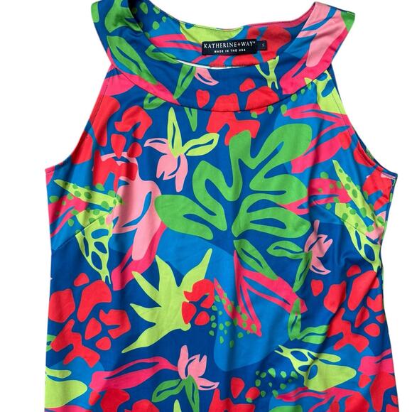 Katherine Way Charleston Maxi Dress Packable Multicolored Size Small - Picture 4 of 13
